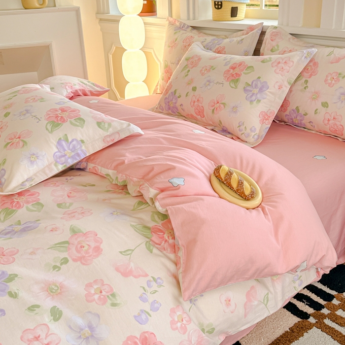 91家纺网 家纺一手货源 找家纺 帛织澜 12868全棉喷气印花四件套 遇妍