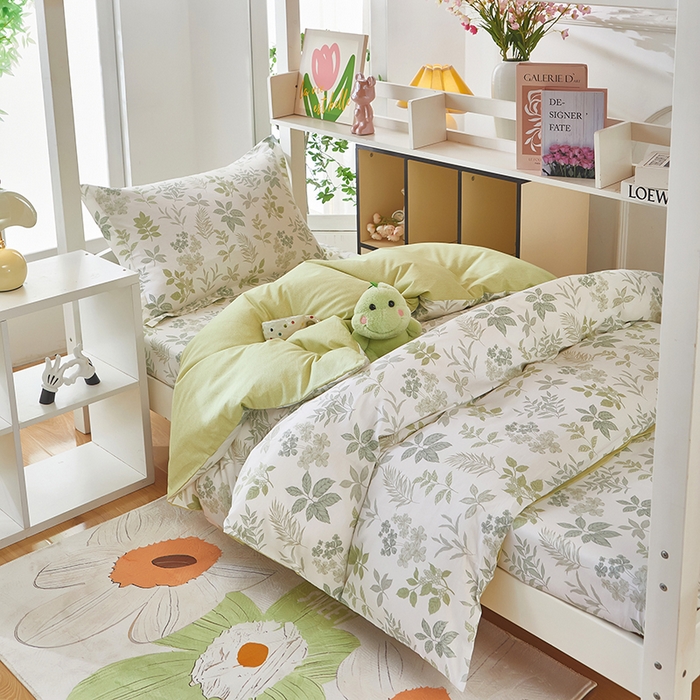 91家纺网 家纺一手货源 找家纺 安逸家纺 2024新款全棉学生三件套纯棉学生宿舍三件套 洛克庄园