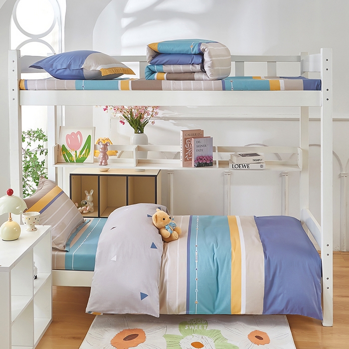 91家纺网 家纺一手货源 找家纺 安逸家纺 2024新款全棉学生三件套纯棉学生宿舍三件套 米兰印象