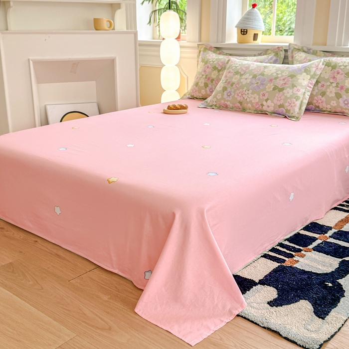 91家纺网 家纺一手货源 找家纺 帛织澜 12868全棉喷气印花四件套 七色花海