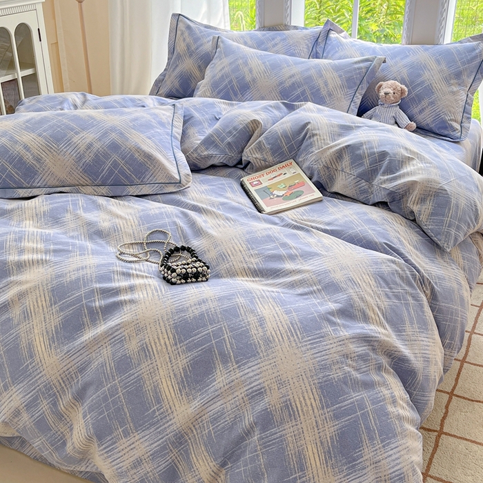 91家纺网 家纺一手货源 找家纺 莱通家纺 2025新款新疆棉加厚生态磨毛印花四件套 维也纳