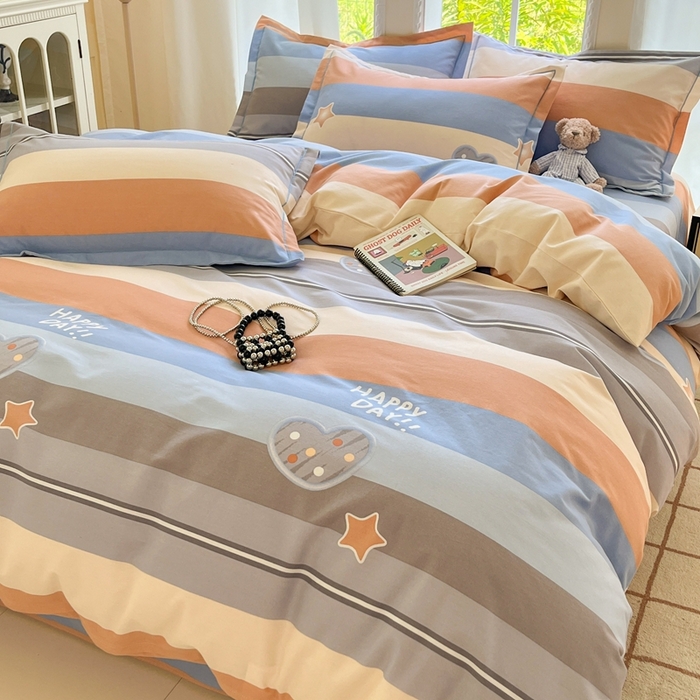 91家纺网 家纺一手货源 找家纺 莱通家纺 2025新款新疆棉加厚生态磨毛印花单被套 阿勒泰桔