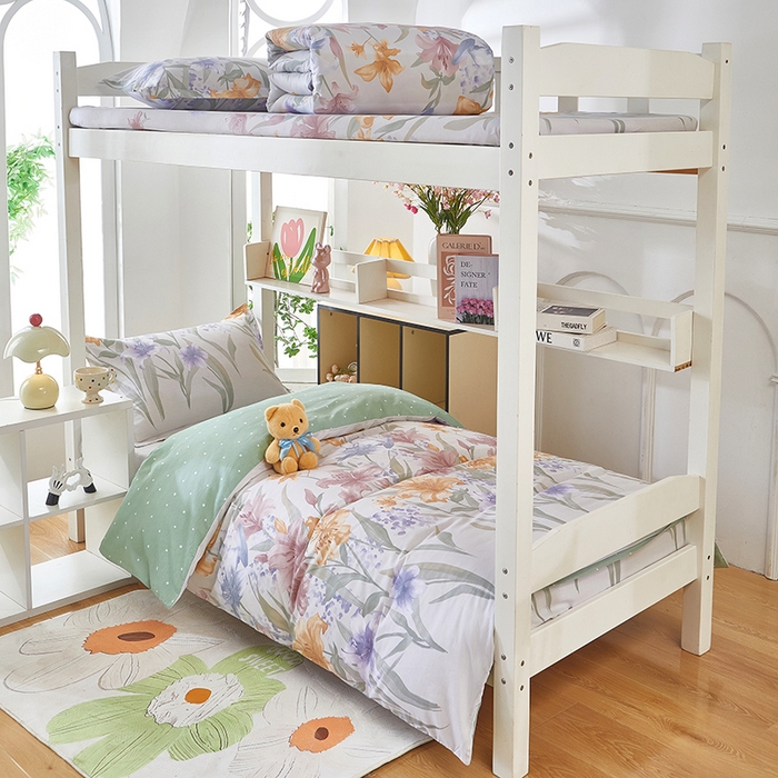 91家纺网 家纺一手货源 找家纺 安逸家纺 2024新款全棉学生三件套纯棉学生宿舍三件套 桂馥兰香