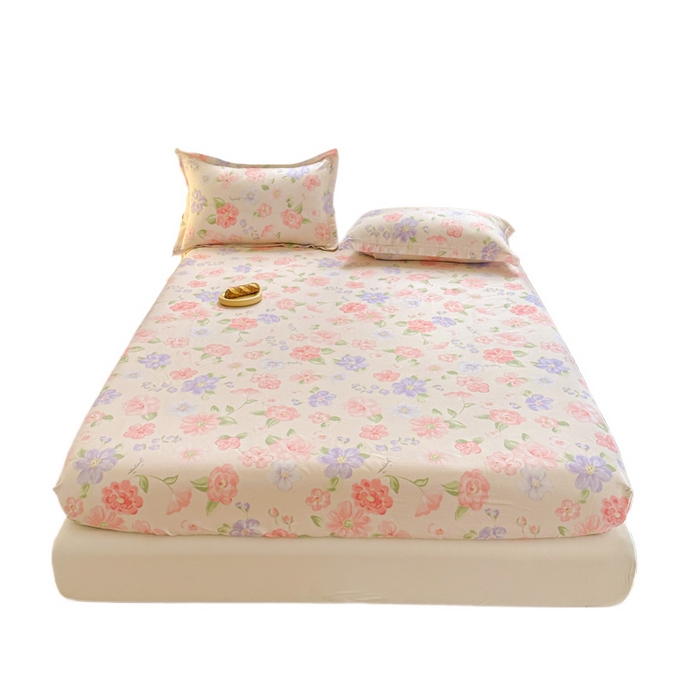 91家纺网 家纺一手货源 找家纺 帛织澜家纺 2025新款喷气12868系列纯棉印花单床笠 遇妍