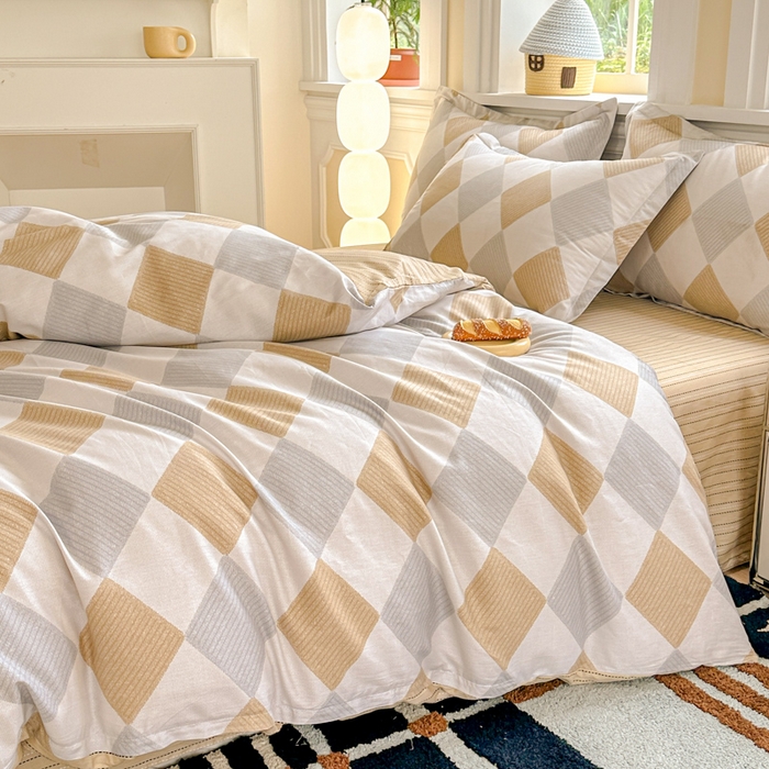 91家纺网 家纺一手货源 找家纺 帛织澜 12868全棉喷气印花四件套 瑞吉斯