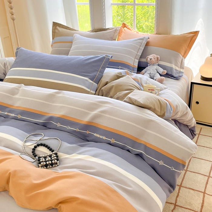 91家纺网 家纺一手货源 找家纺 莱通家纺 2025新款新疆棉加厚生态磨毛印花四件套 米兰印象