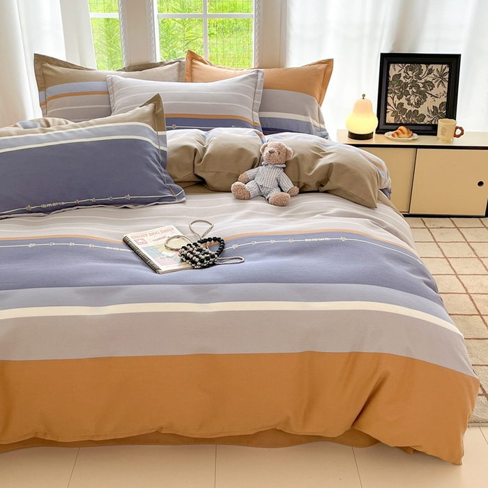 91家纺网 家纺一手货源 找家纺 莱通家纺 2025新款新疆棉加厚生态磨毛印花四件套 米兰印象