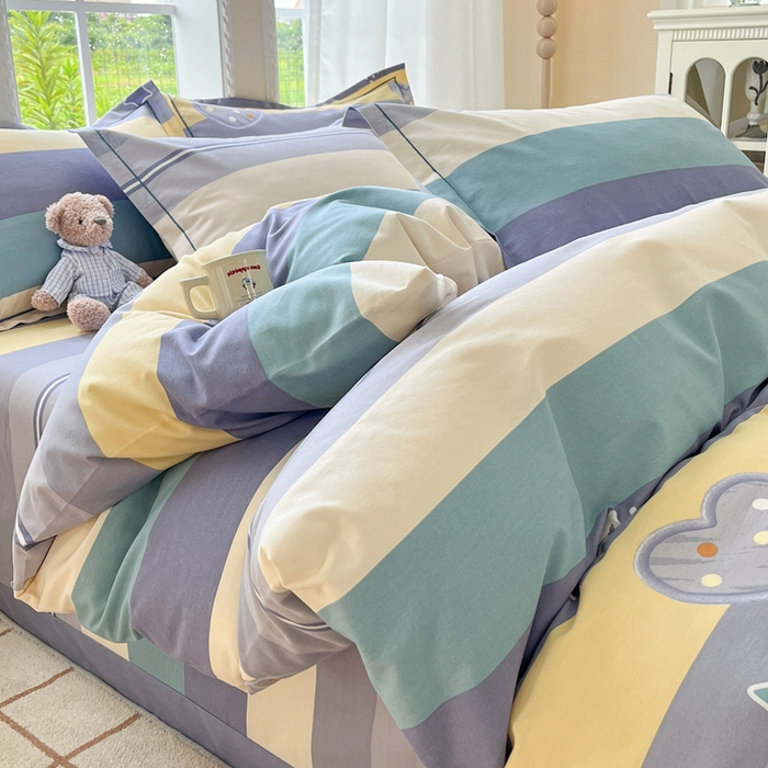 91家纺网 家纺一手货源 找家纺 莱通家纺 2025新款新疆棉加厚生态磨毛印花单被套 阿勒泰绿