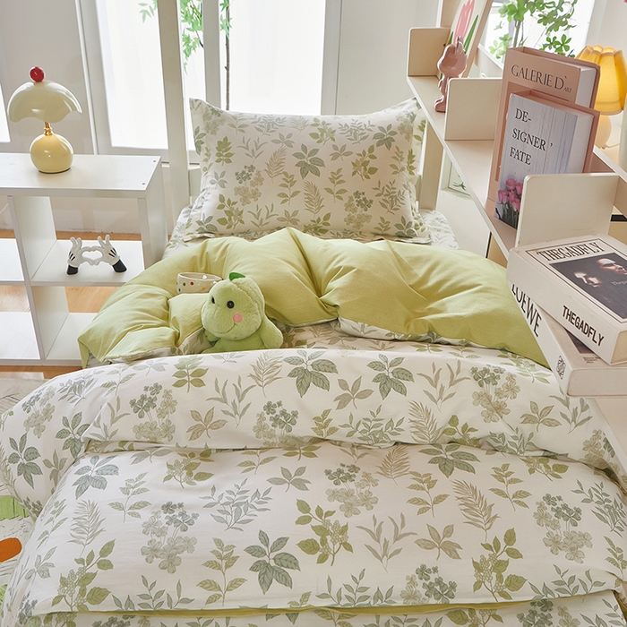 91家纺网 家纺一手货源 找家纺 安逸家纺 2024新款全棉学生三件套纯棉学生宿舍三件套 洛克庄园