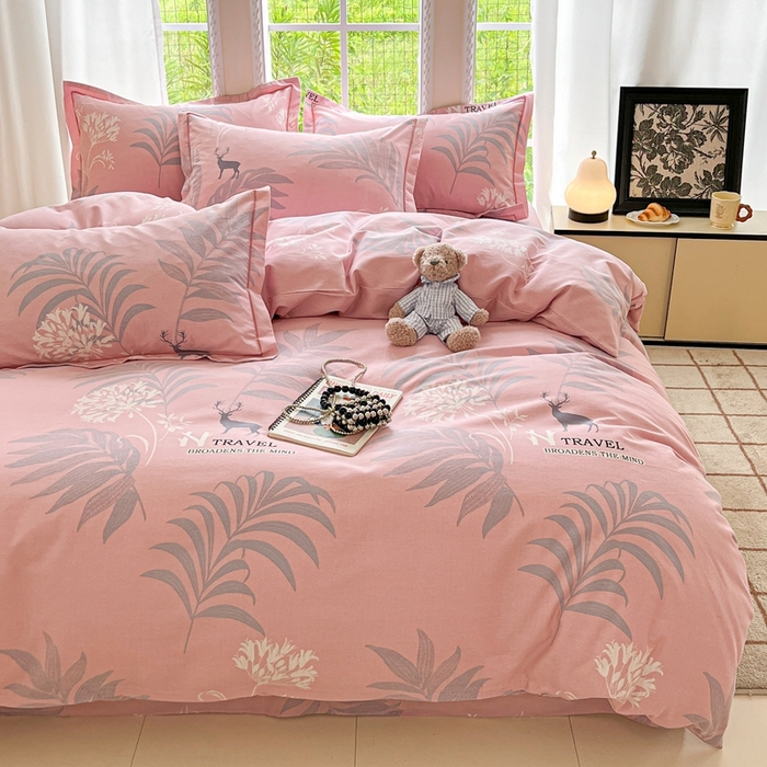 91家纺网 家纺一手货源 找家纺 莱通家纺 2025新款新疆棉加厚生态磨毛印花四件套 时尚都市