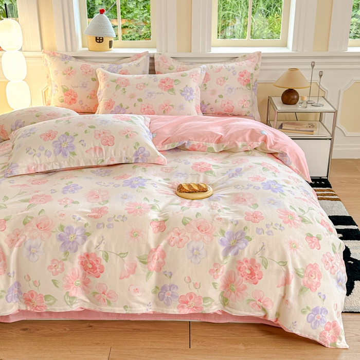 91家纺网 家纺一手货源 找家纺 帛织澜 12868全棉喷气印花四件套 遇妍