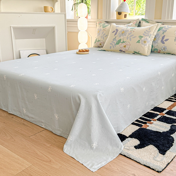 91家纺网 家纺一手货源 找家纺 帛织澜家纺 2025新款12868全棉喷气印花床单单件 花漾星辰-B版