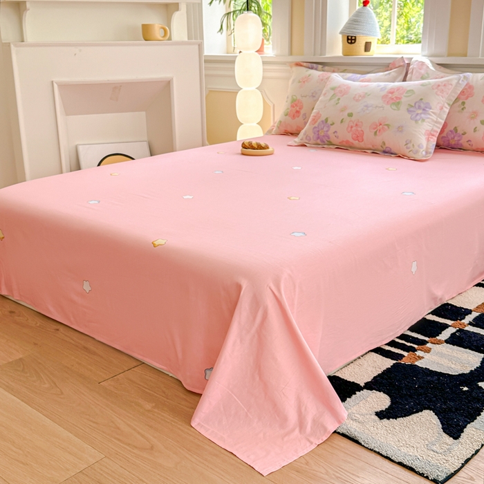 91家纺网 家纺一手货源 找家纺 帛织澜家纺 2025新款12868全棉喷气印花床单单件 遇妍-B版