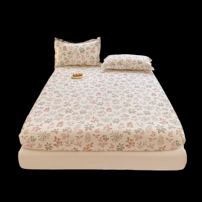 91家纺网 家纺一手货源 找家纺 帛织澜家纺 2025新款喷气12868系列纯棉印花单床笠 洛克庄园