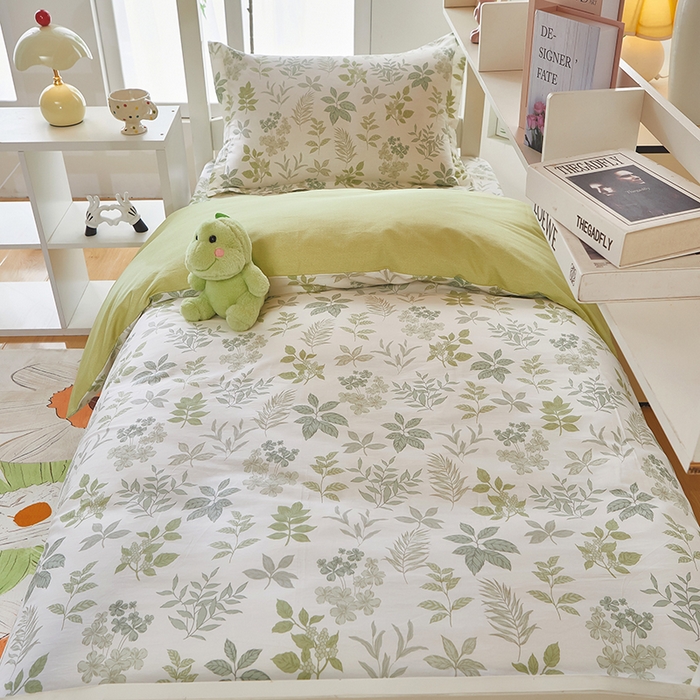 91家纺网 家纺一手货源 找家纺 安逸家纺 2024新款全棉学生三件套纯棉学生宿舍三件套 洛克庄园