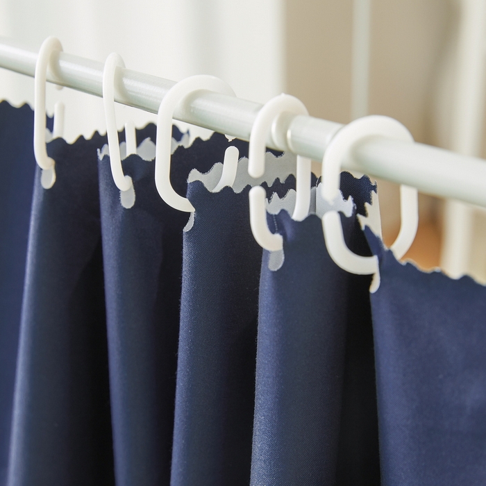 91家纺网 家纺一手货源 找家纺 夏彩 2025新款植绒布蕾丝绣花强遮光铁艺支架学生蚊帐-88625 88625-藏青色