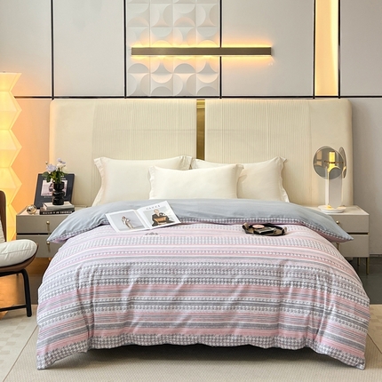 凌鼎 2025新款喷气加厚磨毛单被套 华丽之都粉