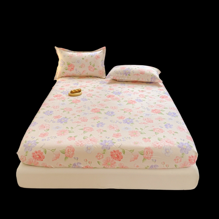 91家纺网 家纺一手货源 找家纺 帛织澜家纺 2025新款喷气12868系列纯棉印花单床笠 遇妍