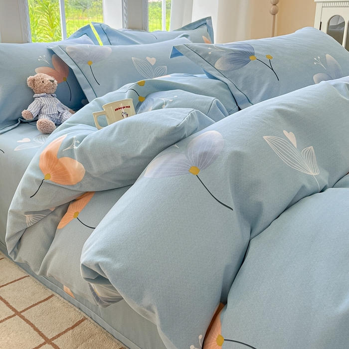 91家纺网 家纺一手货源 找家纺 莱通家纺 2025新款新疆棉加厚生态磨毛印花单被套 之禾