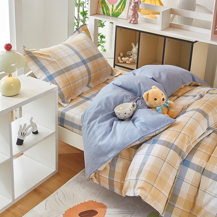 91家纺网 家纺一手货源 找家纺 （总）安逸家纺 2024新款全棉学生三件套纯棉学生宿舍三件套 罗德里