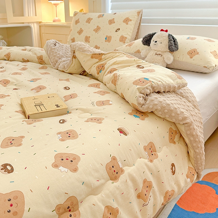 91家纺网 家纺一手货源 找家纺 （总）Mata蔓塔家 2025新款亲肤舒适水洗棉豆豆被被子被芯