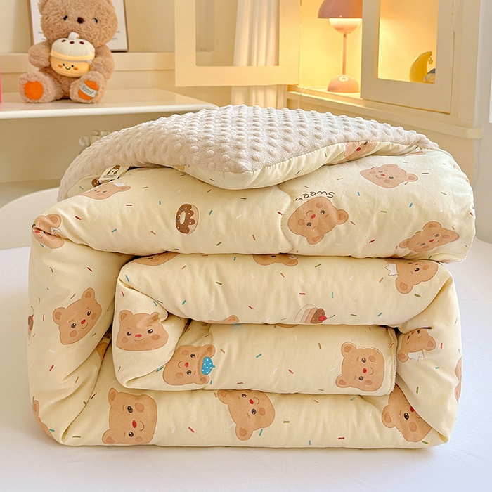 91家纺网 家纺一手货源 找家纺 （总）Mata蔓塔家 2025新款亲肤舒适水洗棉豆豆被被子被芯