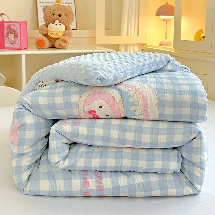 91家纺网 家纺一手货源 找家纺 Mata蔓塔家 2025新款亲肤舒适水洗棉豆豆被被子被芯 蛋糕KT