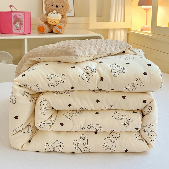 91家纺网 家纺一手货源 找家纺 （总）Mata蔓塔家 2025新款亲肤舒适水洗棉豆豆被被子被芯