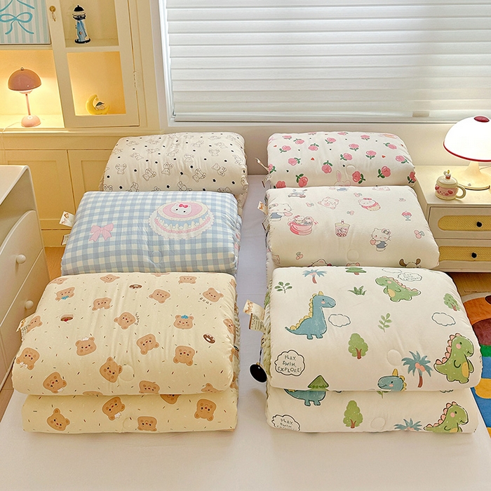 91家纺网 家纺一手货源 找家纺 （总）Mata蔓塔家 2025新款亲肤舒适水洗棉豆豆被被子被芯