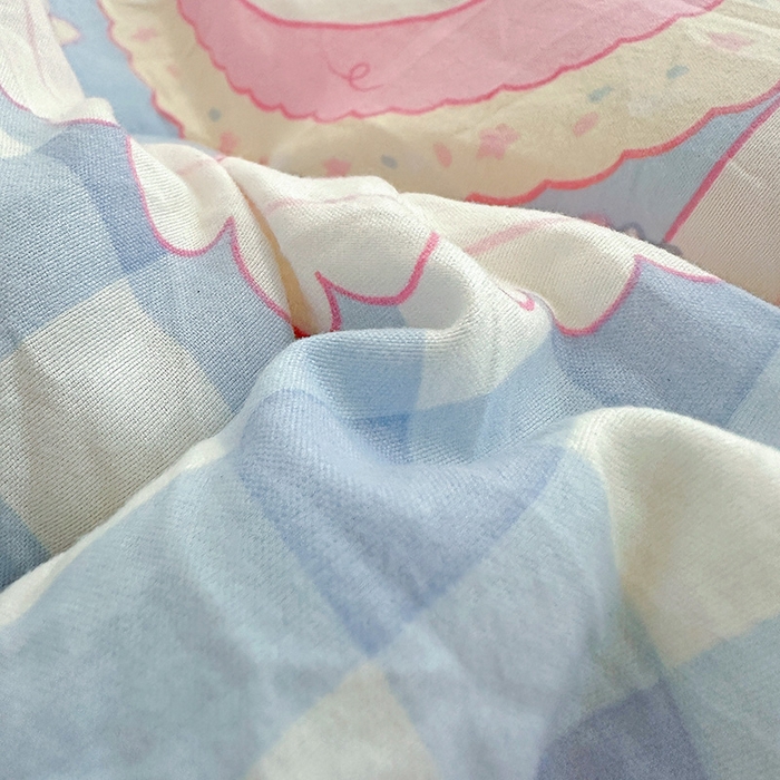 91家纺网 家纺一手货源 找家纺 Mata蔓塔家 2025新款亲肤舒适水洗棉豆豆被被子被芯 蛋糕KT