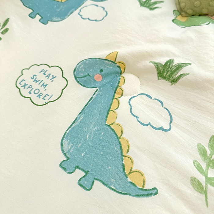 91家纺网 家纺一手货源 找家纺 Mata蔓塔家 2025新款亲肤舒适水洗棉豆豆被被子被芯 恐龙星球