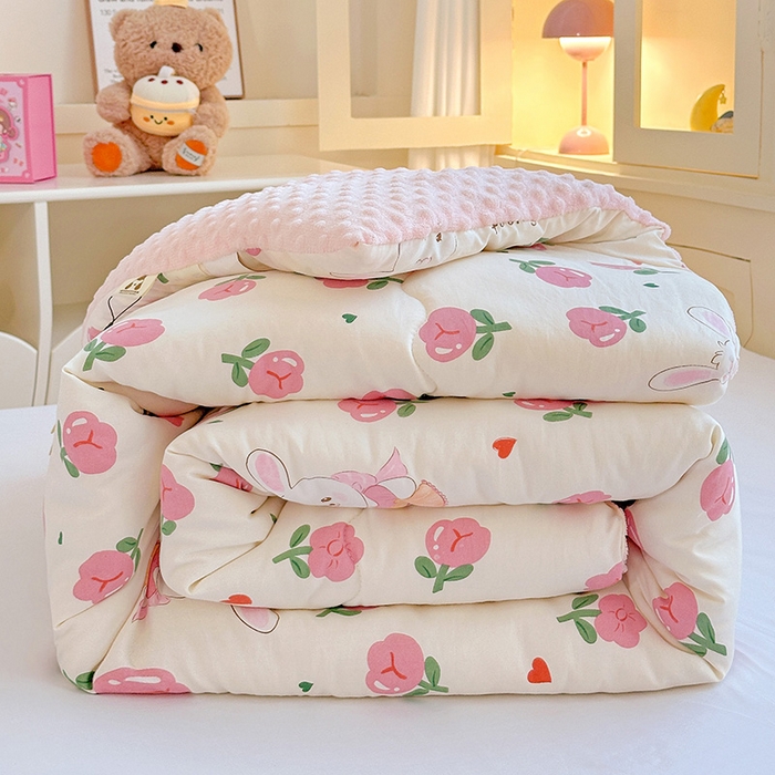 Mata蔓塔家 2025新款亲肤舒适水洗棉豆豆被被子被芯 蔓塔玫瑰