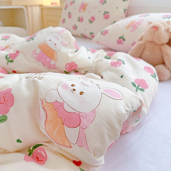 91家纺网 家纺一手货源 找家纺 Mata蔓塔家 2025新款亲肤舒适水洗棉豆豆被被子被芯 蔓塔玫瑰