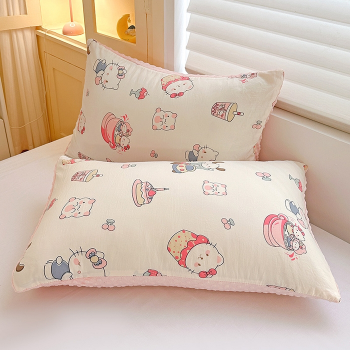 91家纺网 家纺一手货源 找家纺 Mata蔓塔家 2025新款亲肤舒适水洗棉豆豆被被子被芯 奶猫