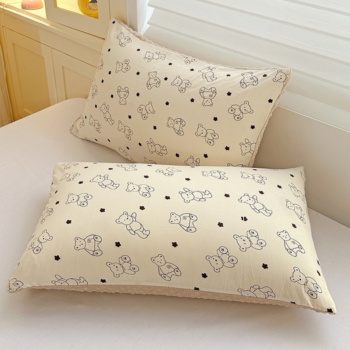 91家纺网 家纺一手货源 找家纺 Mata蔓塔家 2025新款亲肤舒适水洗棉豆豆被被子被芯 小熊院长