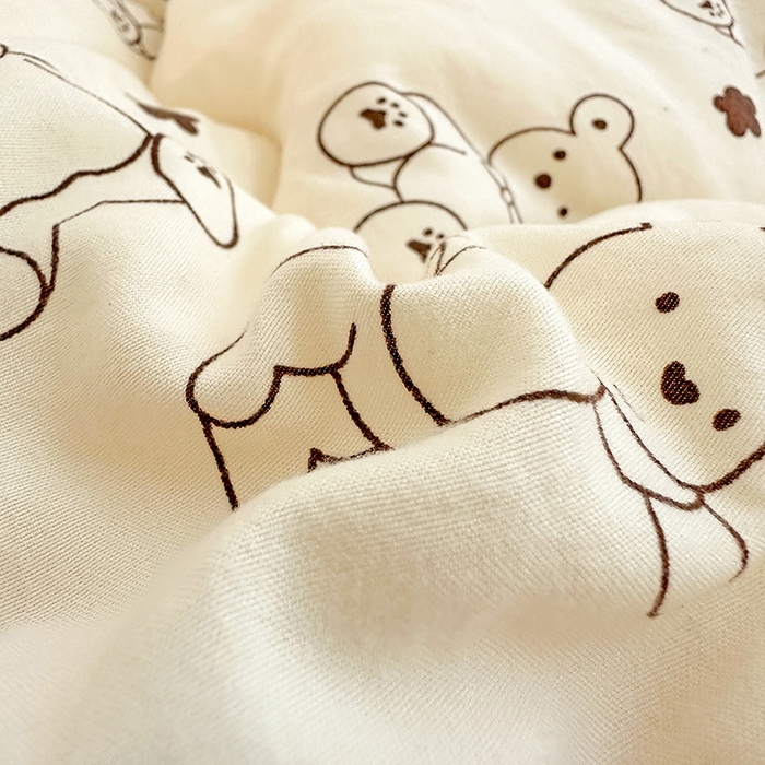 91家纺网 家纺一手货源 找家纺 Mata蔓塔家 2025新款亲肤舒适水洗棉豆豆被被子被芯 小熊院长