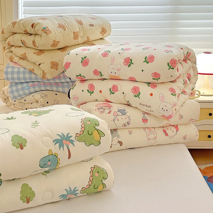 91家纺网 家纺一手货源 找家纺 Mata蔓塔家 2025新款亲肤舒适水洗棉豆豆被被子被芯 组合图仅供参考