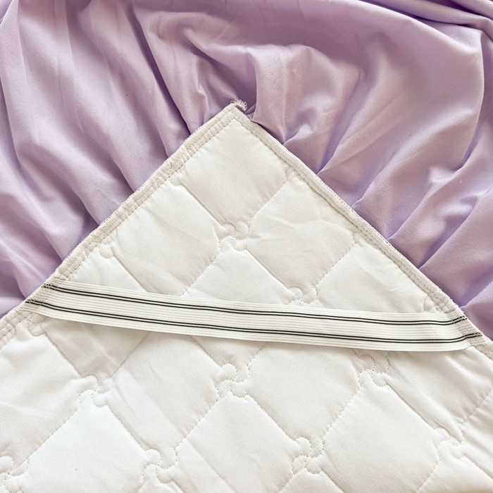 91家纺网 家纺一手货源 找家纺 家之硕家纺 2025春夏新款鹿锦棉蕾丝花边夹棉四件套 陌上花开