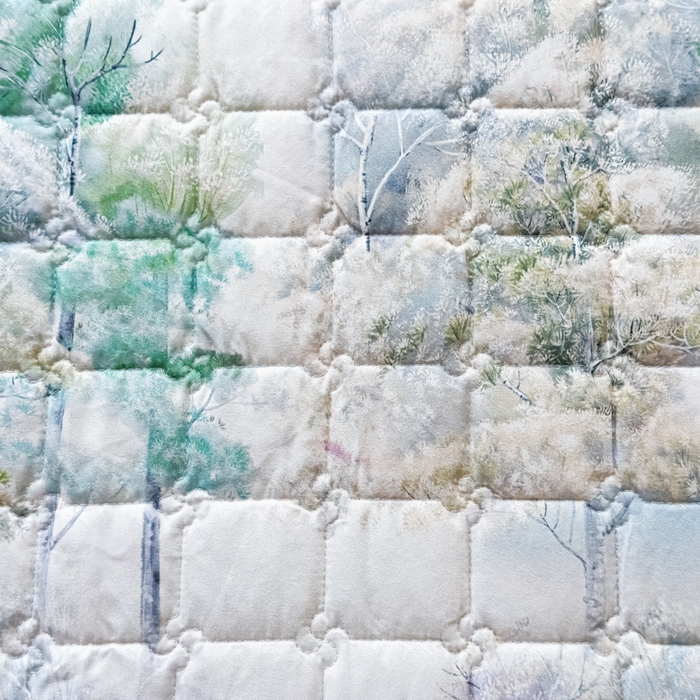 91家纺网 家纺一手货源 找家纺 家之硕家纺 2025春夏新款鹿锦棉蕾丝花边夹棉四件套 叶间芳华