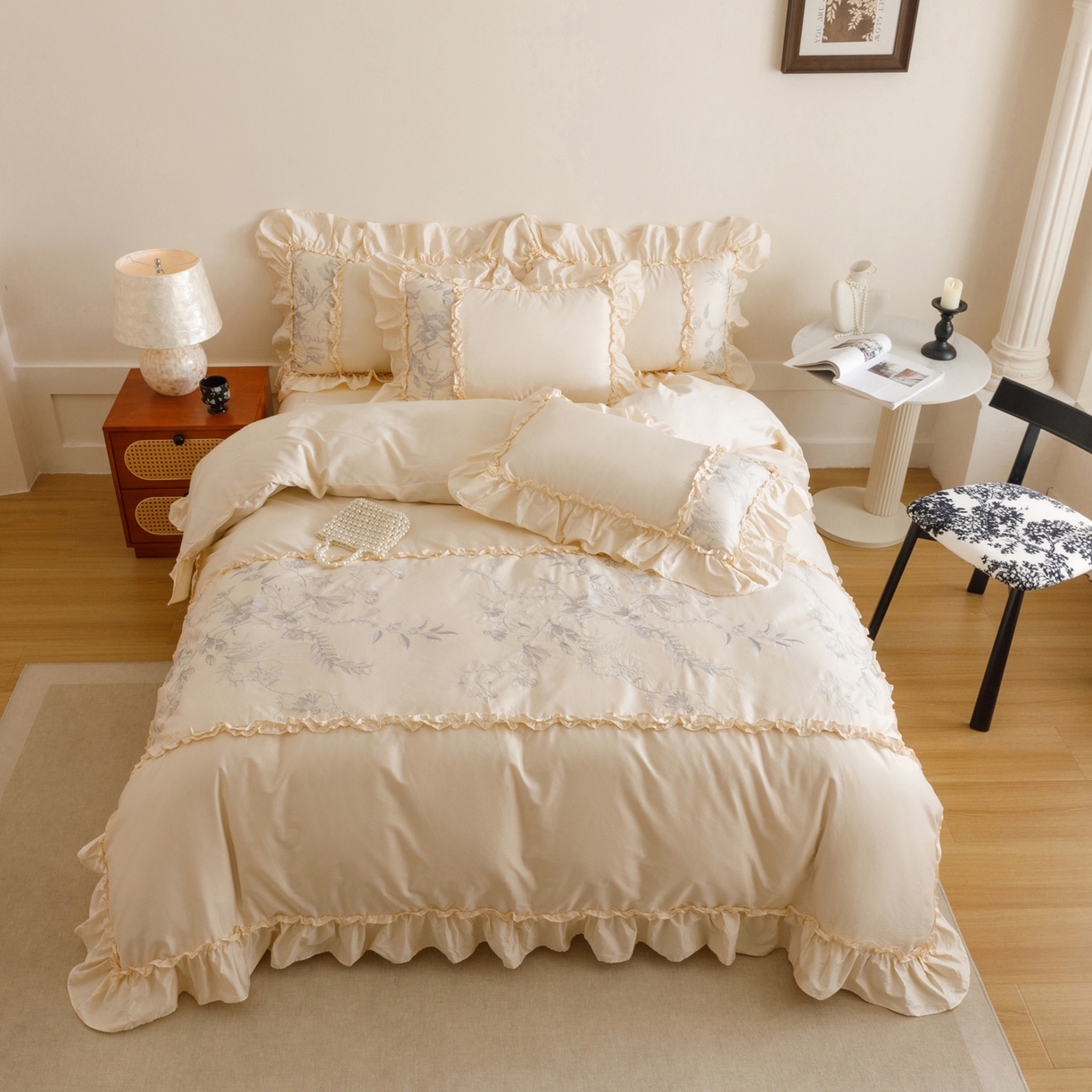 91家纺网 家纺一手货源 找家纺 （总）沐棉家居 2025新款法式轻奢100支贡缎长绒棉四件套