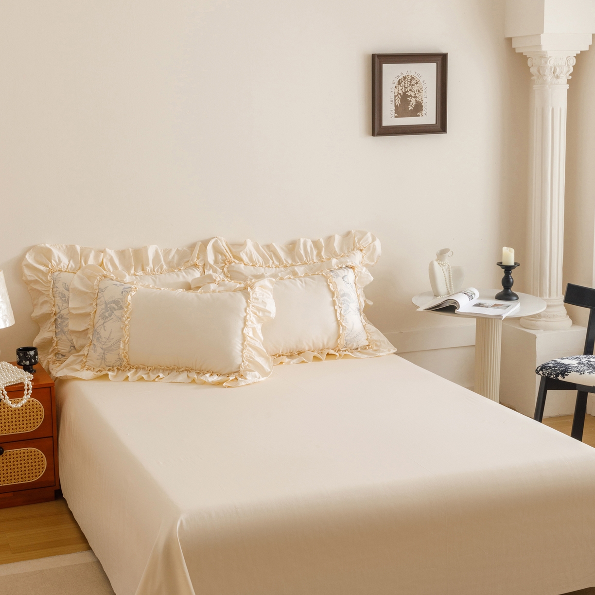 91家纺网 家纺一手货源 找家纺 （总）沐棉家居 2025新款法式轻奢100支贡缎长绒棉四件套