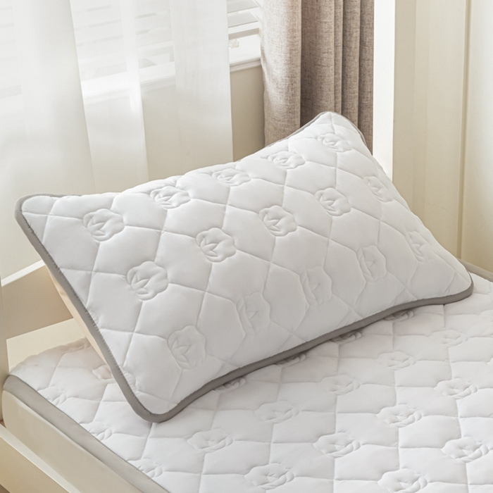 91家纺网 家纺一手货源 找家纺 老帅的工厂店2025新款A类水洗棉珩绣棉花床褥净白色