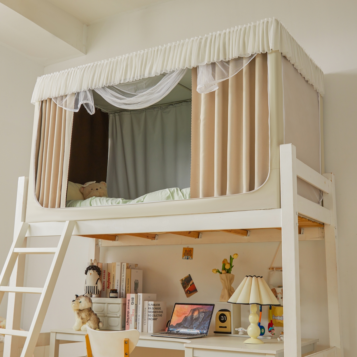 91家纺网 家纺一手货源 找家纺 （总）卓尔居 2025新款学生遮光床帘高精密晨曦系列蚊帐