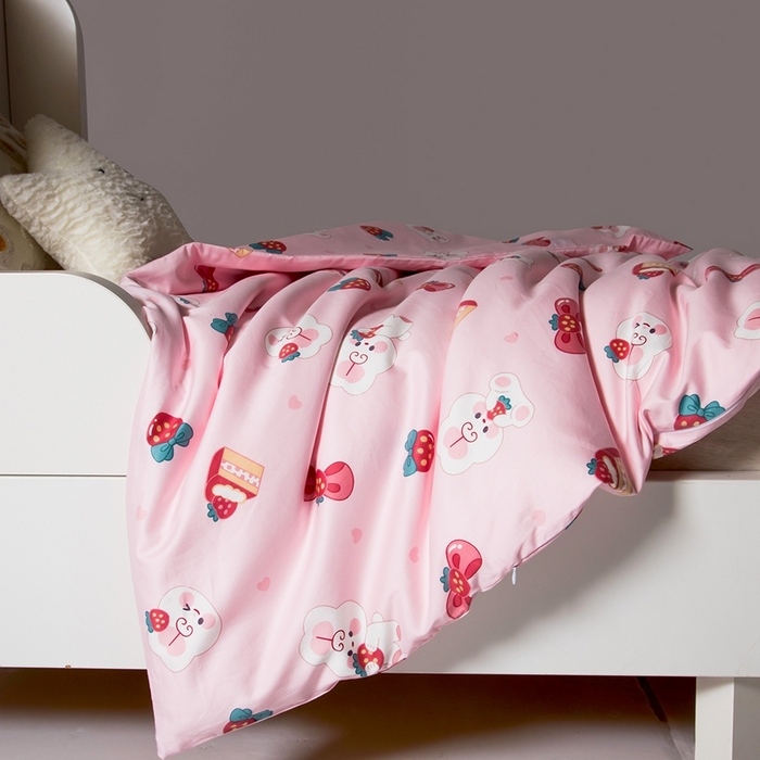 91家纺网 家纺一手货源 找家纺 （总）鑫田家纺 婴幼儿蚕丝被100%桑蚕丝长丝全棉卡通幼儿园被芯夏被春秋被冬被 