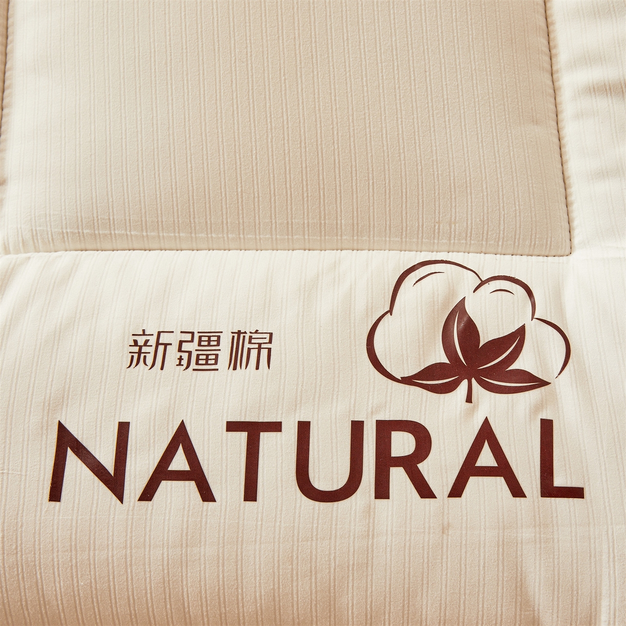 91家纺网 家纺一手货源 找家纺 梵蒂莎 2025新款纯色烫画棉花床垫学生款场景二 云朵白