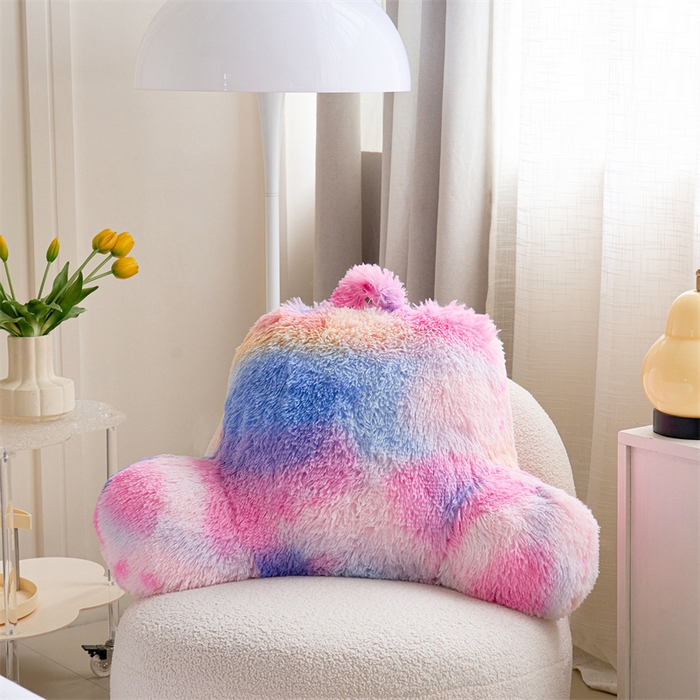 91家纺网 家纺一手货源 找家纺 （总）品尚嘉 2025新款长毛绒拥抱式腰靠跨境外贸水貂绒靠垫沙发靠背