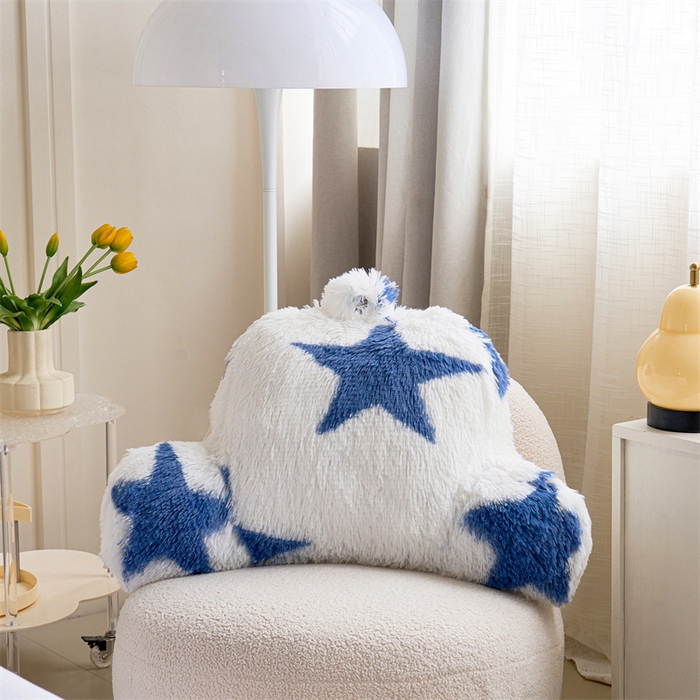 91家纺网 家纺一手货源 找家纺 （总）品尚嘉 2025新款长毛绒拥抱式腰靠跨境外贸水貂绒靠垫沙发靠背