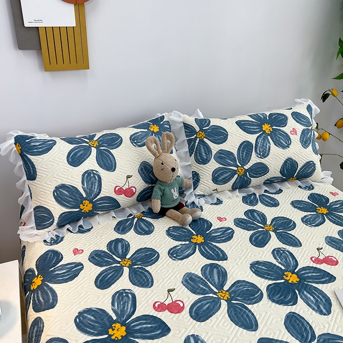 91家纺网 家纺一手货源 找家纺 梦舒羽2025新款夹棉花边双人枕套单人加厚短款枕芯套-单只装 梦露公园