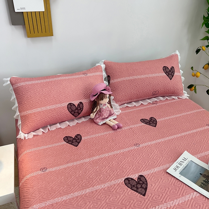 91家纺网 家纺一手货源 找家纺 梦舒羽2025新款夹棉花边双人枕套单人加厚短款枕芯套-单只装 心生活