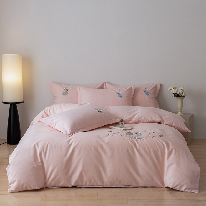 91家纺网 家纺一手货源 找家纺 巧玲珑 2025新款生态四件套卡诺其-玉